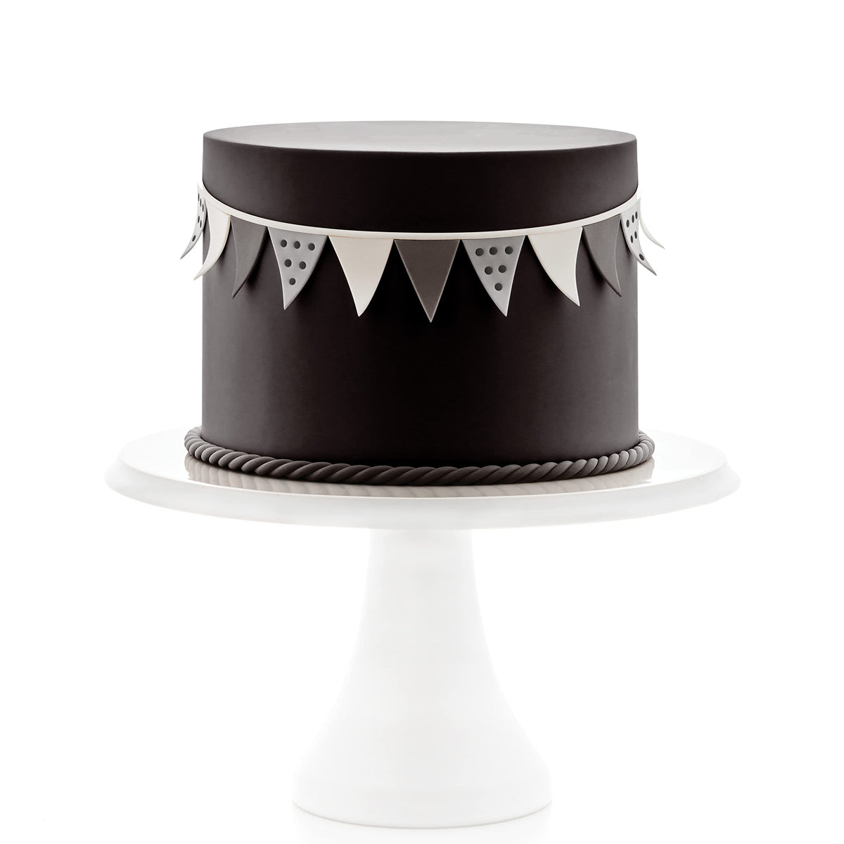 Satin Ice black fondant sculpted toppers, perfect for decorative accents.