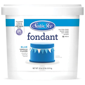 Satin Ice fondant blue block covering for a flawless cake finish.