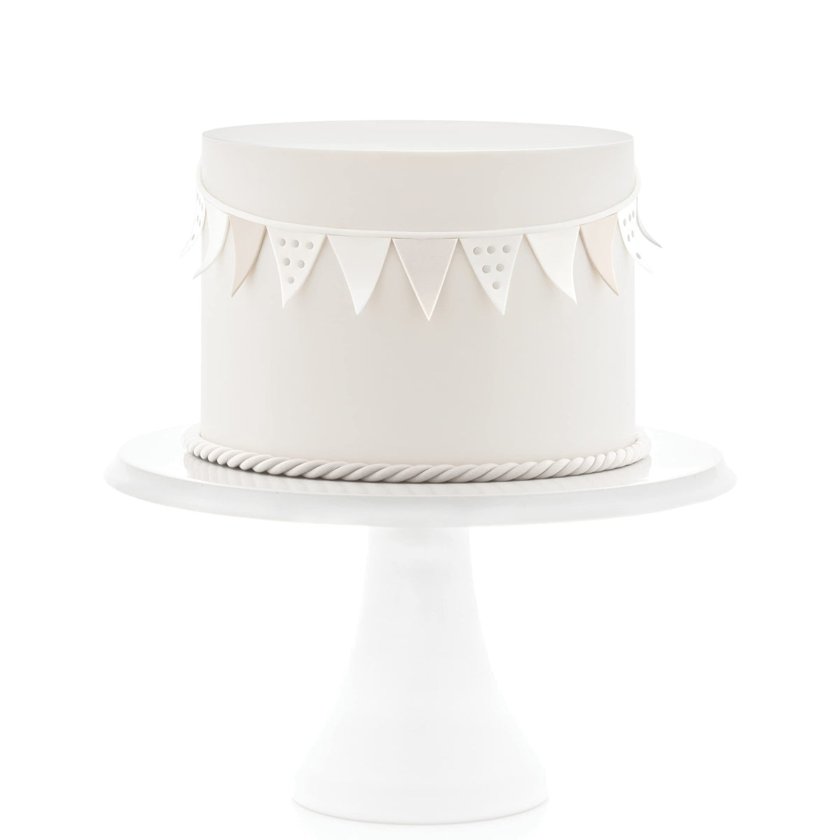 Satin Ice Fondant White decorative toppers shape for celebrations.
