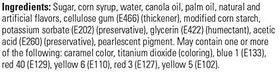 Satin Ice Gold Shimmer Fondant showing gluten-free and dairy-free nutrition features