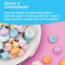 Satin Ice Meringue Powder whipped into royal icing with a glossy finish