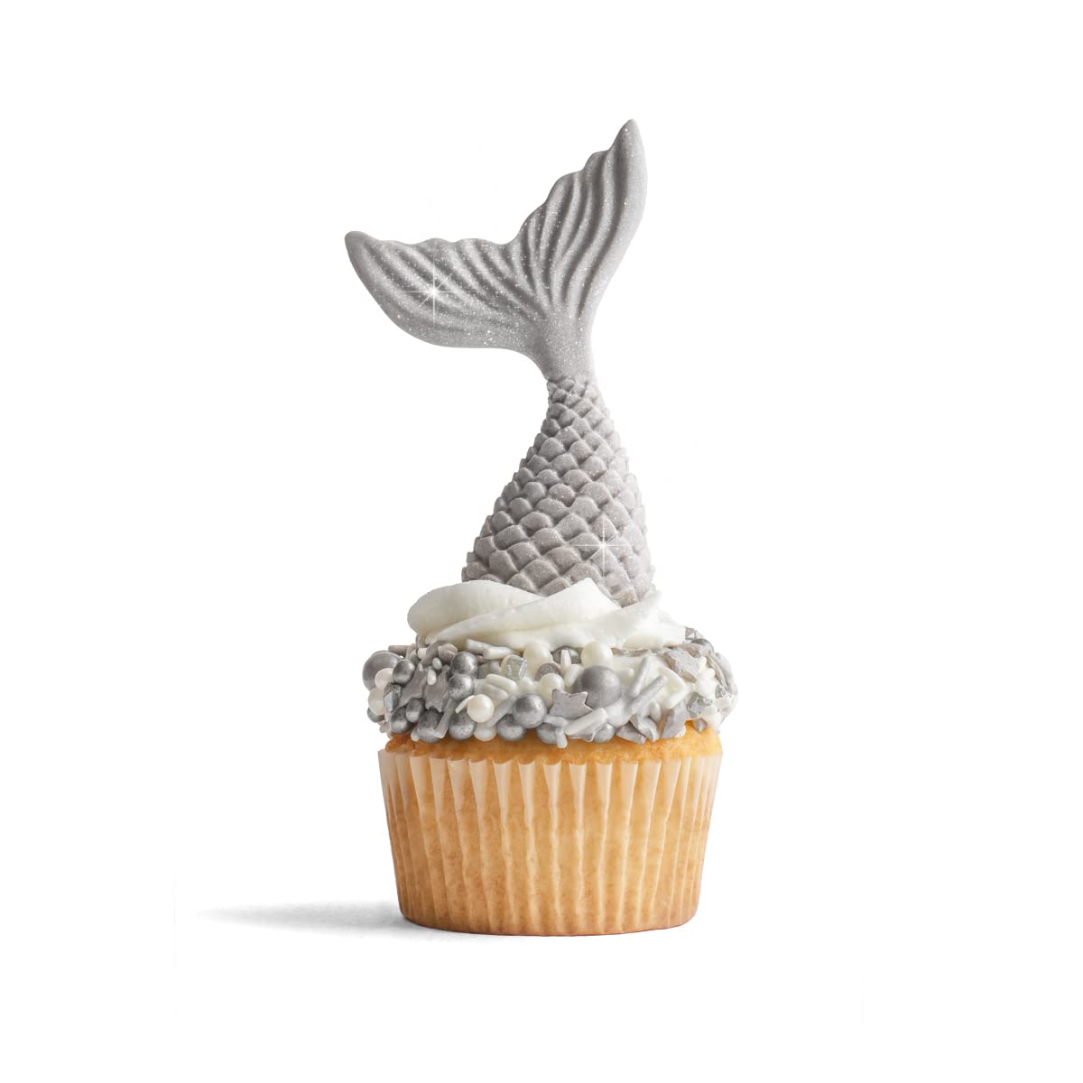 Satin Ice Silver Shimmer fondant close-up with vanilla flavor highlight