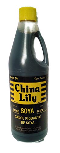 Sattie China Lily Soya Sauce bottle for marinades and stir-fries.