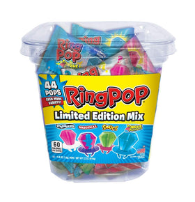 Sattie Ring Pop close-up of jewel-like candy gems, ideal for party favors and celebrations
