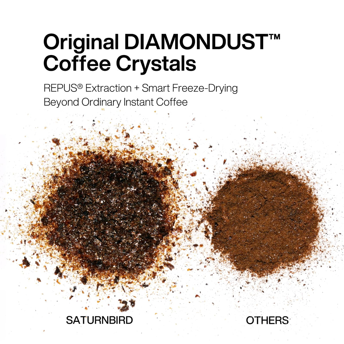 SaturnBird coffee pods dissolve in cold water for refreshing cold brew.