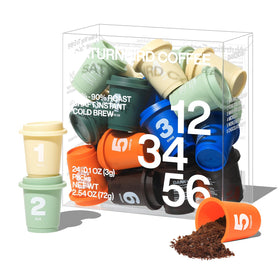SaturnBird instant coffee pods packaging showing quick, mess-free brewing possibility