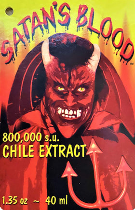 Pouring Sauce Crafters Satan's Blood to add intense heat to meals.