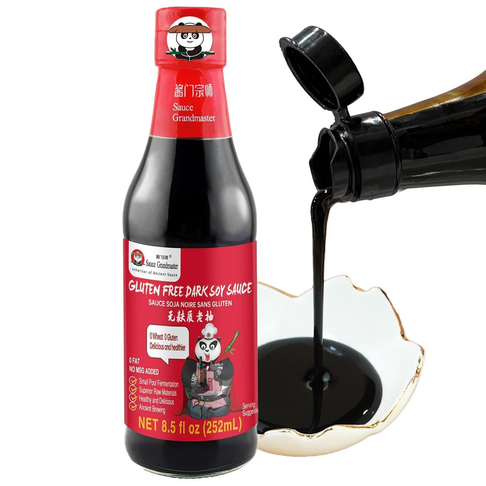 Sauce Grandmaster dark soy glaze adds deep color and savory gloss to dishes.