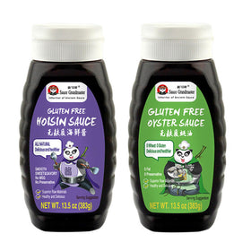 Sauce Grandmaster oyster sauce bottle for glossy stir-fries.