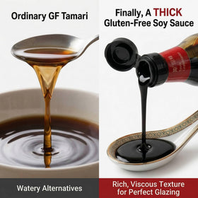 Sauce Grandmaster pour shot on wok-veggies, rich mahogany glaze