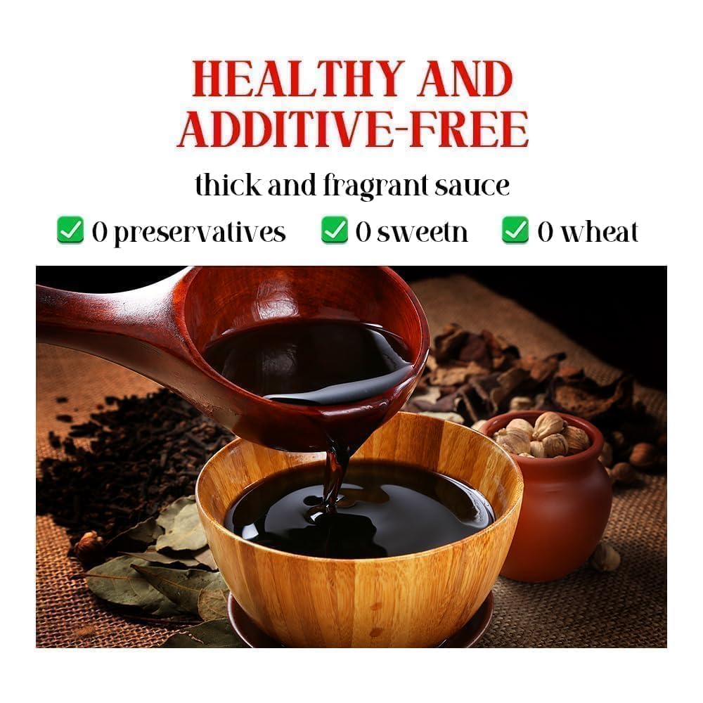 Stir-fry sizzling with Sauce Grandmaster dark soy sauce.