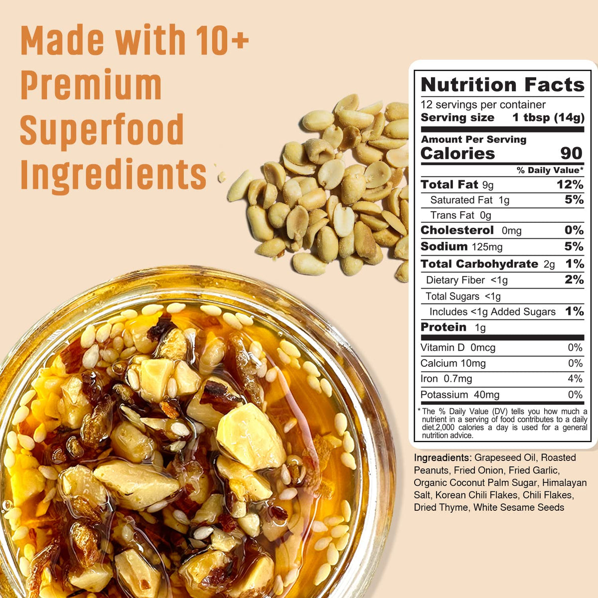 SAUCE UP NYC Peanut Crunch on plate suggests gourmet finishing touch