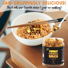 SAUCE UP NYC Crunch sauce drizzle on stir-fries adds depth