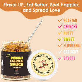 SAUCE UP NYC Peanut Crunch Sauce dip with vegetables showcases versatility