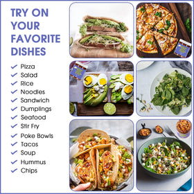 SAUCE UP NYC plate-ready topping on pizza or pasta boosts flavor and crunch.