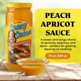 Saucy Susan Peach Apricot Original glaze on chicken for a glossy finish