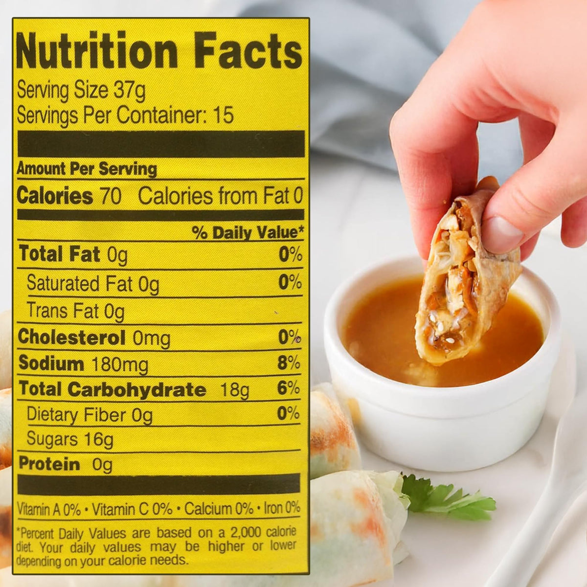 Saucy Susan Original Peach Apricot sauce ingredients label visible