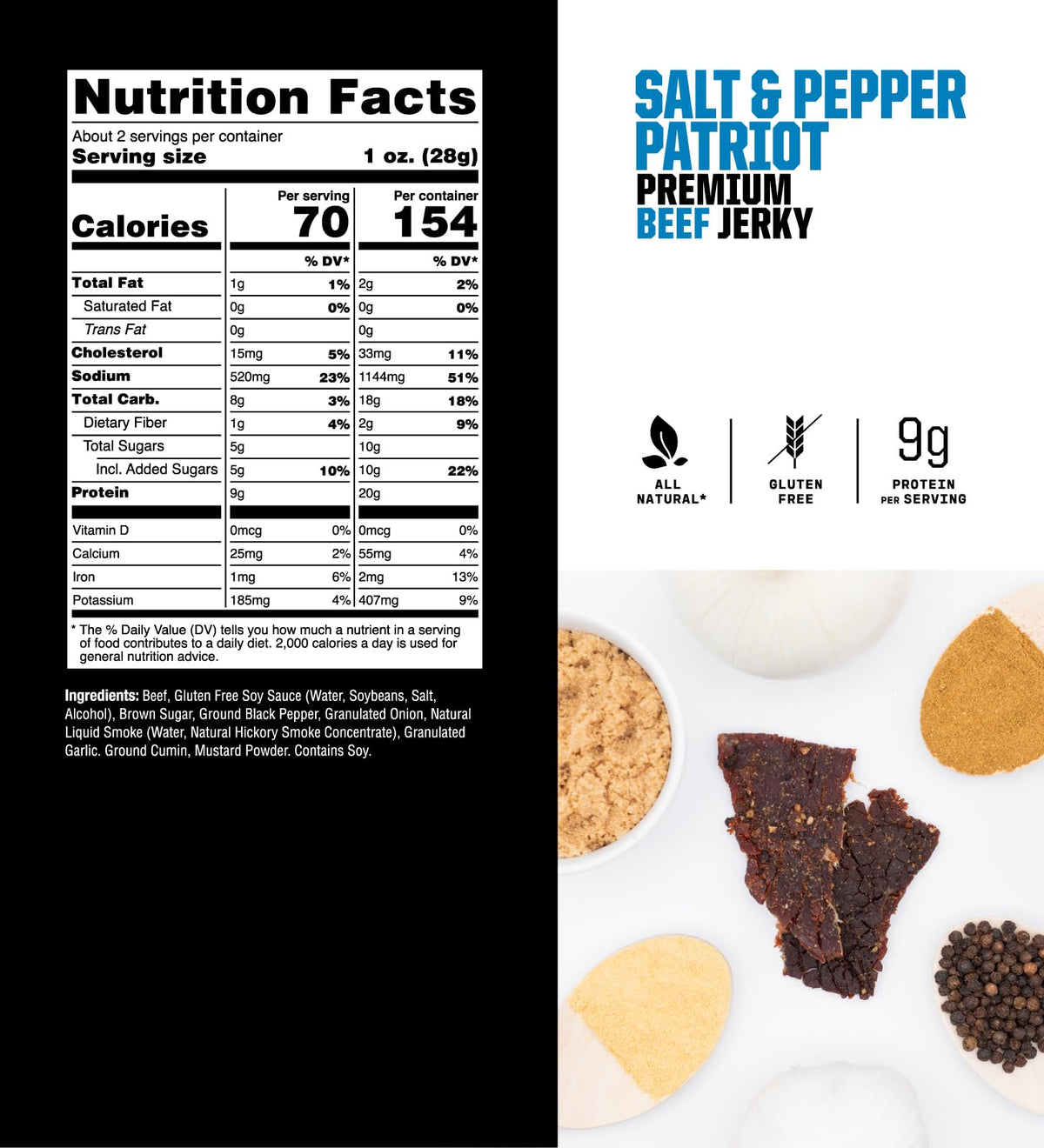 Savage Jerky Co Bourbon Glaze beef jerky bag with sweet-smoky notes