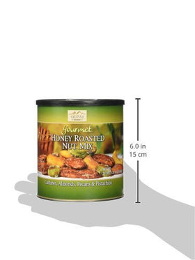 Savanna Orchards honey roasted nut mix cashews, tender crunch with a sweet glaze for snacks.