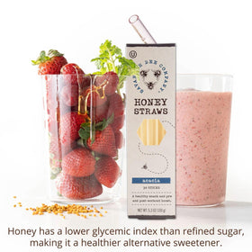 Savannah Bee Company Honey Straws 30-pack, ideal tea time snack.