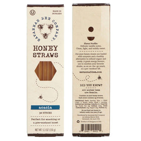 Savannah Bee Company Honey Straws resealable pouch for freshness.