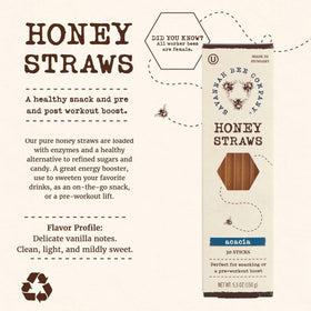 Savannah Bee Company Honey Straws travel pack ready for on-the-go.