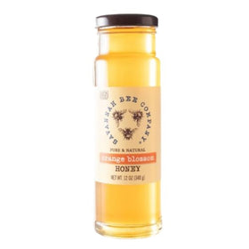 Savannah Bee Company orange blossom honey bottle adds rich flavor to tea.
