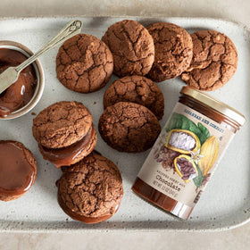 Savannah Bee Company whipped honey chocolate packaging, premium jar for gifting.