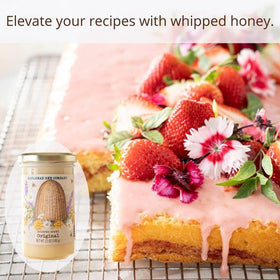 Savannah Bee whipped honey drizzled over desserts for balanced sweetness.