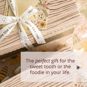 Gift-ready Savannah Bee honey gift set packaging and ribbons