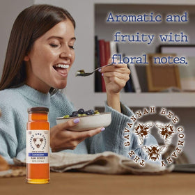 Savannah Bee honey on toast with floral notes for breakfast.