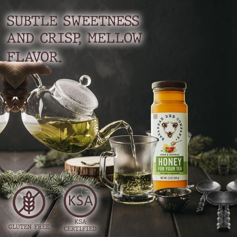 Savannah Bee Company honey being poured onto toast for a natural sweetness.
