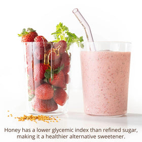 Savannah Bee honey straw with acacia honey, convenient and portable.