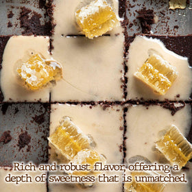 Savannah Bee honeycomb close-up highlights hexagonal cells and natural texture.