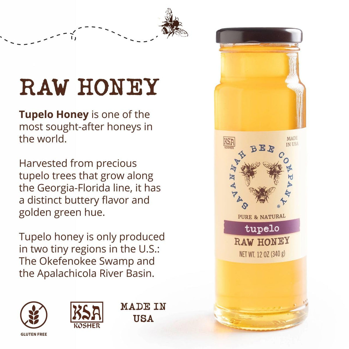 Savannah Bee Tupelo Honey tea-pairing suggests mellow sweetness dissolving nicely.