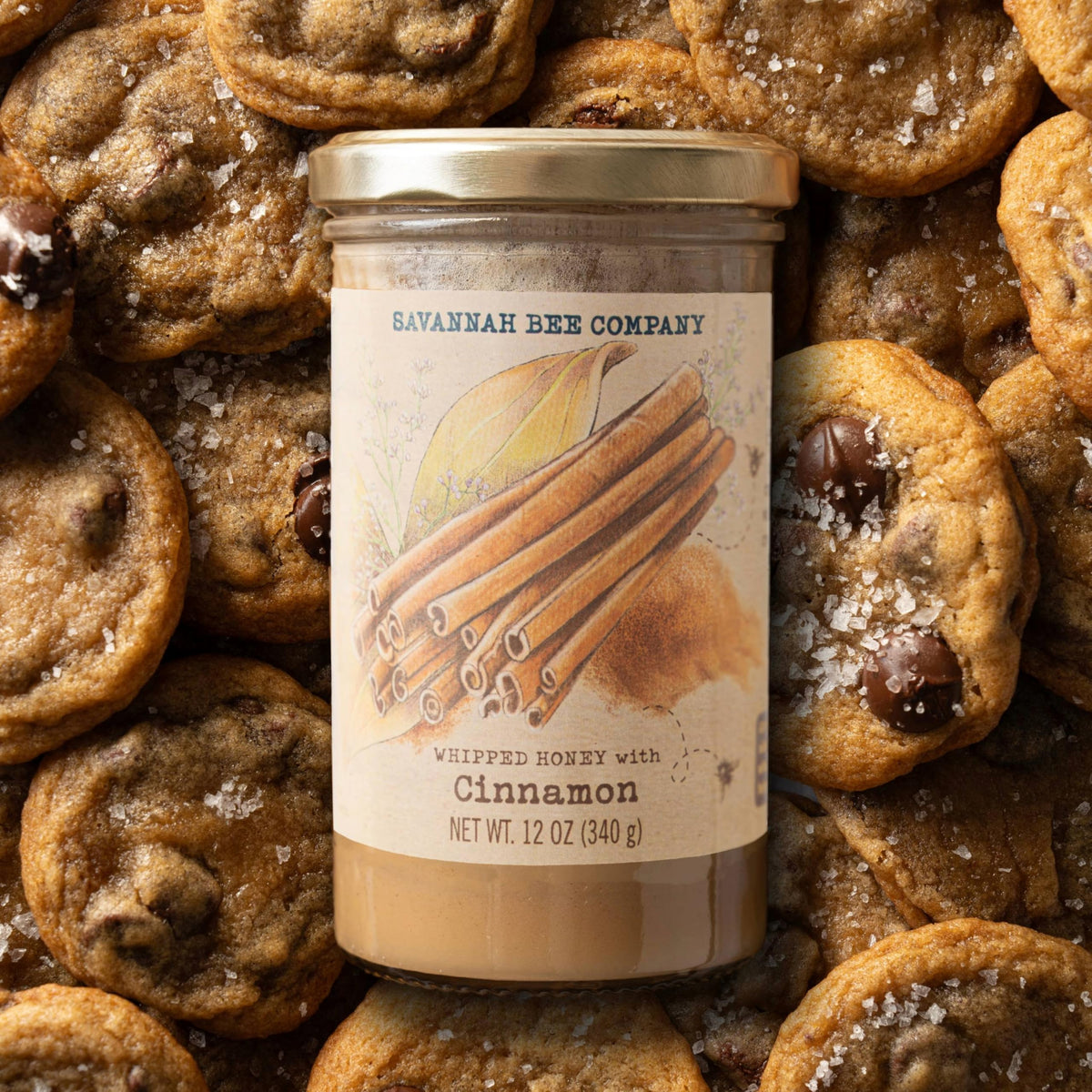 Savannah Bee whipped honey cinnamon on cheese board, pairs with cheeses and crackers