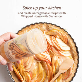 Savannah Bee whipped honey cinnamon texture close-up, ideal for spreading on breakfast toast