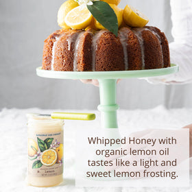 Savannah Bee whipped honey lemon closeup airy whip with bright lemon zest