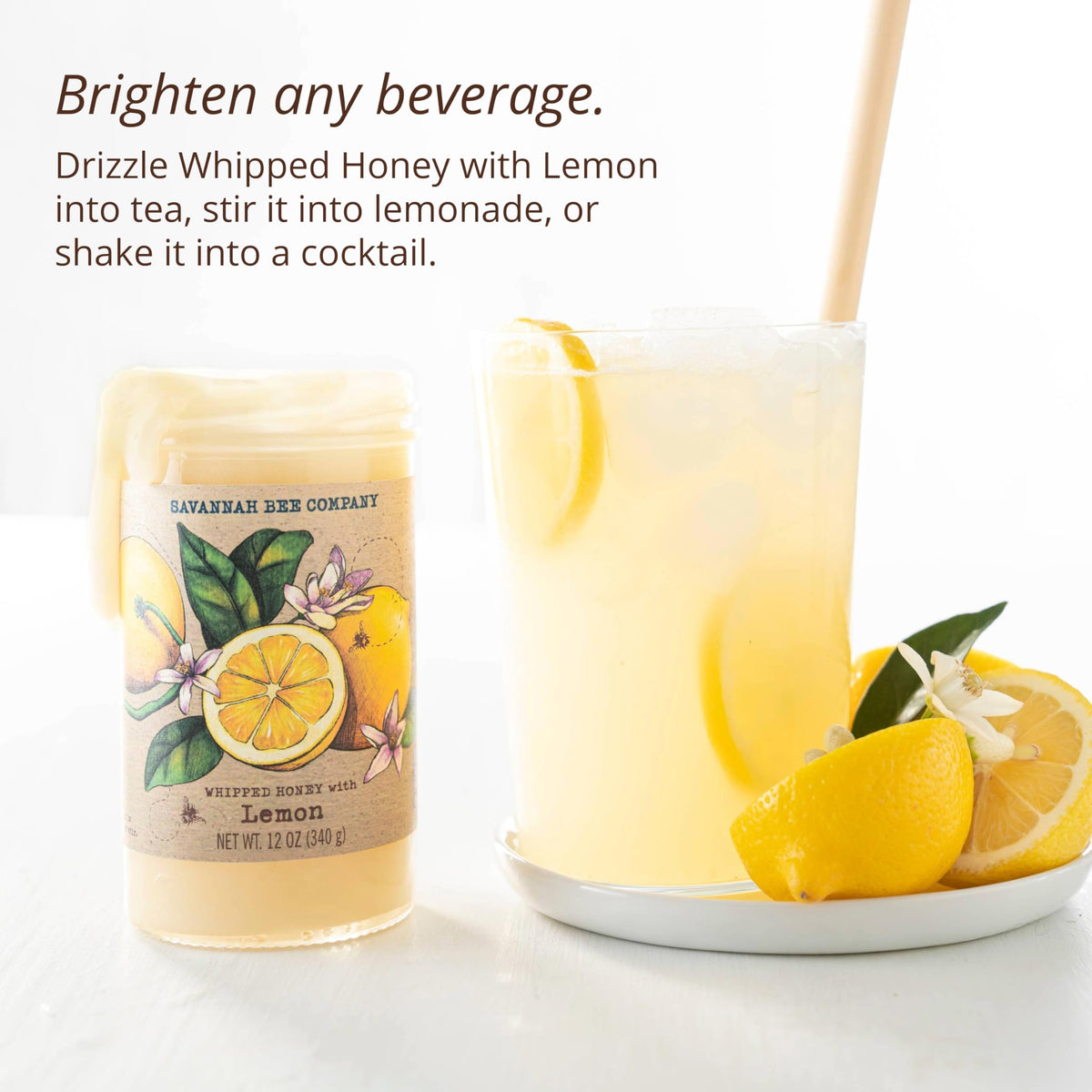 Savannah Bee whipped honey lemon jar creamy spread for yogurt and oats