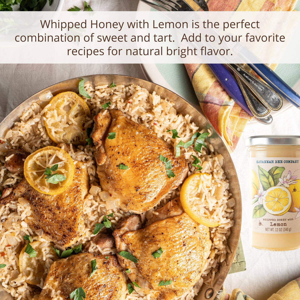 Savannah Bee whipped honey lemon spread smooth texture on muffins or toast