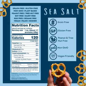 Savor by Suzie gluten-free pretzels close-up showing crispy twists and clean ingredients.