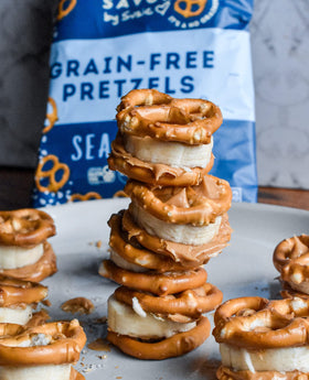 Savor by Suzie allergen-free pretzels ideal for lunchboxes and dorm rooms.