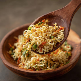 Colorful blend of carrots, onions, celery, tomatoes, peppers adds natural flavor.