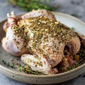 Close-up of dried thyme leaves highlighting earthy aroma