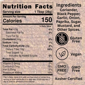 SavorSatch Pastrami Rub label shows kosher, non-GMO, gluten-free features