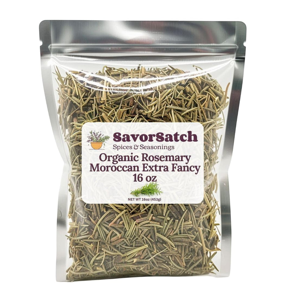 SavorSatch Rosemary Moroccan Extra Fancy in resealable pouch preserves freshness for daily cooking