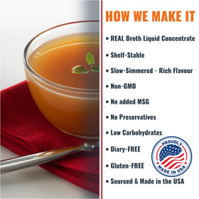 SAVORY CHOICE beef broth concentrate packets-12g, easy to dissolve for rich flavor.