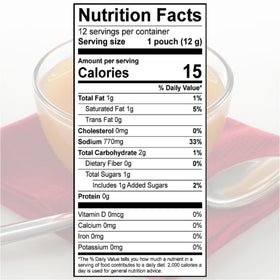 SAVORY CHOICE beef broth concentrate steaming in a mug, ideal for quick meals.
