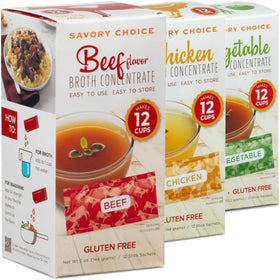 SAVORY CHOICE beef broth packet for rich soups and stews