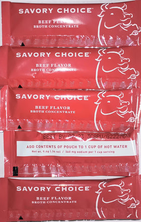 Savory Choice reduced sodium beef broth concentrate 16-pack packets for quick meals